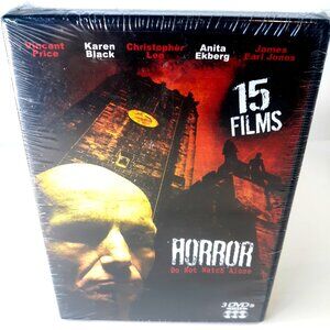 Horror: Do Not Watch Alone 15 Classic Films 3 DVD Set Brand New Factory Sealed